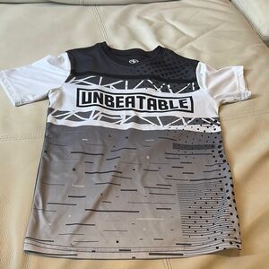 Athletic Works Black and Gray Short Sleeve Tee with Bold Design